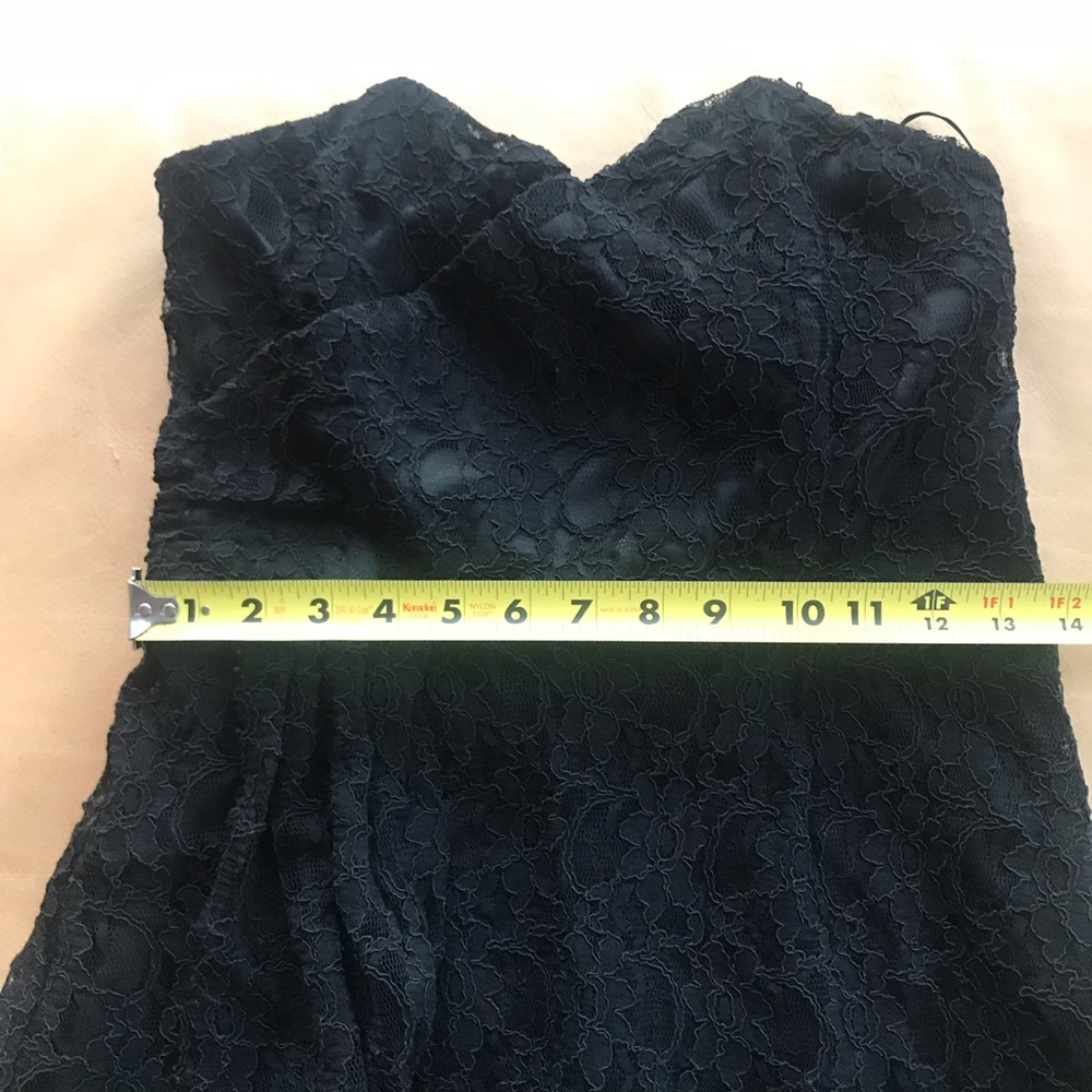 Express black strapless dress, lace overlay, sz 6 - Picture 6 of 8